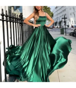 Solid Sexy Suspender Backless Large Swing Long Evening Dress Wholesale Dresses SDV463543