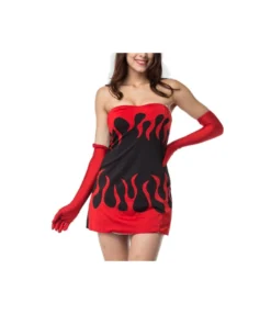 Halloween Vampire Devil Style Sexy Tube Mini Dress Wholesale Sets Clothing SON561841