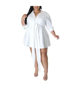 Sexy Solid Color Strappy Wholesale Womens Shirt Dress N3823100900053