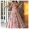 Sequined Sexy V-Neck Long-Sleeved Elegant Swing Gown Maxi Dress Wholesale Dresses SDV463669