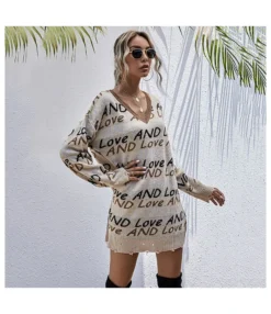 Women Wholesale Vintage Knitted Dress SD150340