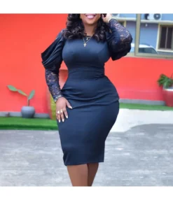 Lace Stitching Slim Sexy Dress Wholesale Womens Clothing N3823101700014