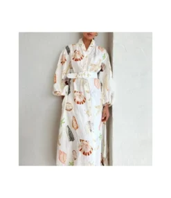 Casual Animal Print Lantern Sleeve Cardigan Shirt Dress Wholesale Dresses N5923080800050