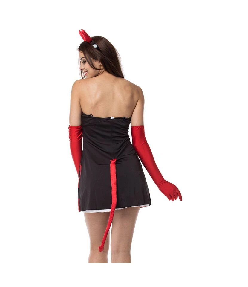 Halloween Vampire Devil Style Sexy Tube Mini Dress Wholesale Sets Clothing SON561841 - Image 6