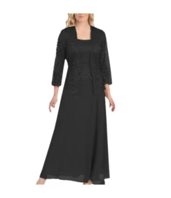 Chiffon Lace Cardigan & Sling Midi Dress Wholesale Womens 2 Piece Sets SDN360664