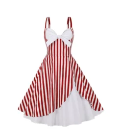 Printed Bowknot Sexy Sling Swing 80'S Vintage Dress Wholesale Dresses SDN535476